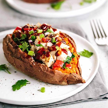 Stuffed Sweet Potato with Barbecue Chicken Recipe | SideChef