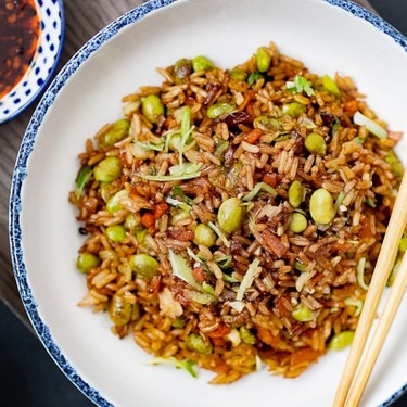 Mixed Mushrooms and Edamame Fried Rice Recipe | SideChef
