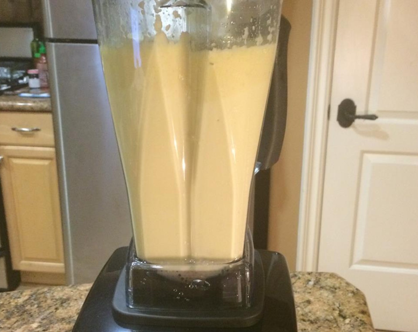 step 4 Place the roasted cauliflower and onions in the Vitamix. Add Water (3 cups), Vegetable Broth Powder (2 tsp), Cayenne Pepper (to taste) and Salt (to taste). Blend on variable 1 to 10 for 60 seconds. Then place on high for 6 minutes.