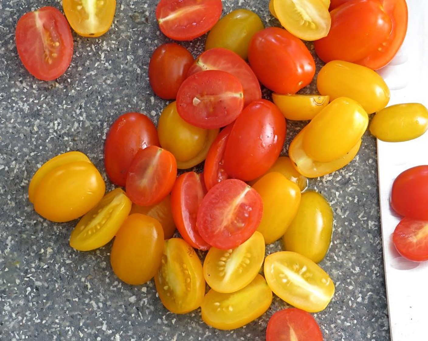 step 12 Halve the Cherry Tomato (1 cup).