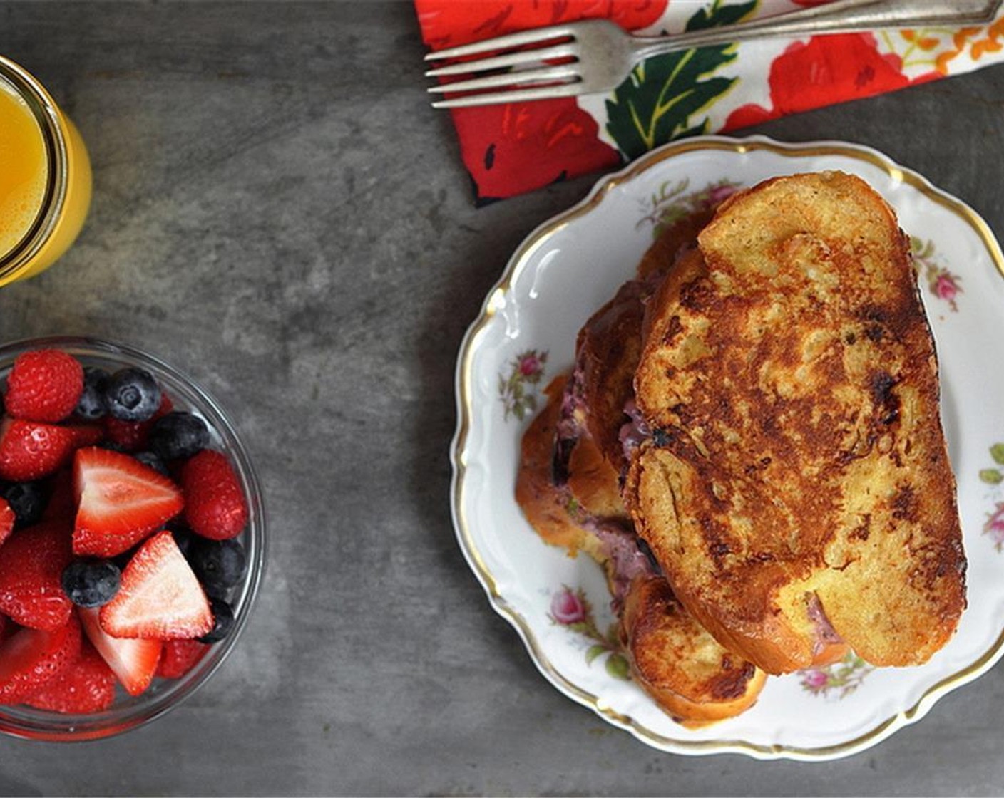 step 6 Add a pat of Unsalted Butter (to taste) into the skillet to melt and spread around. Place the soaked french toast, two pieces at a time and cook for about 3 to 5 minutes on the first side, or until golden brown all around.