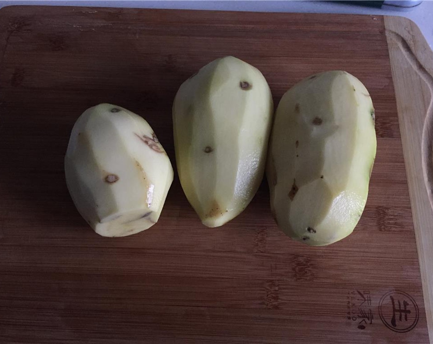 step 1 Peel the skins off the Potatoes (3).
