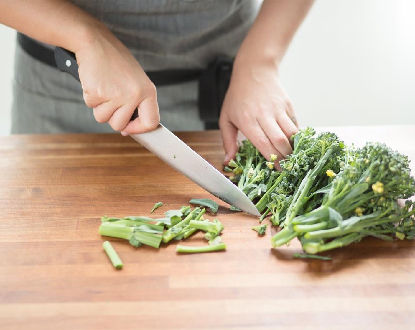 step 4 Trim the ends off of the Broccolini (1 3/4 cups) and set aside.