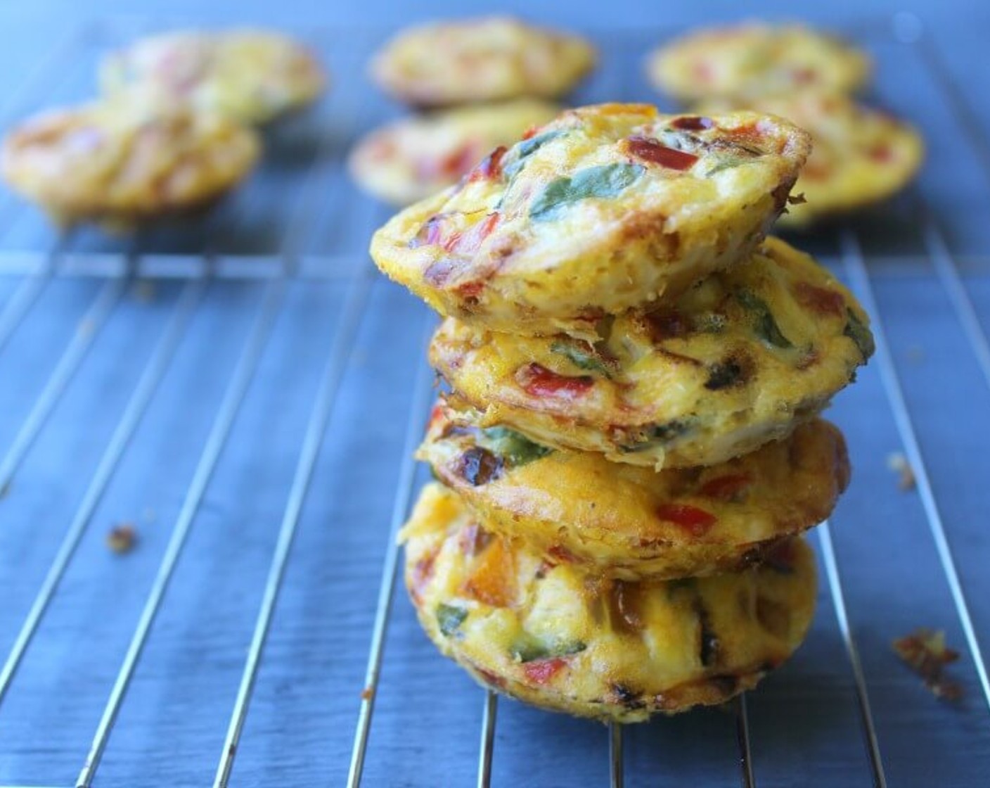 Red Pepper Butternut Basil Egg Muffins