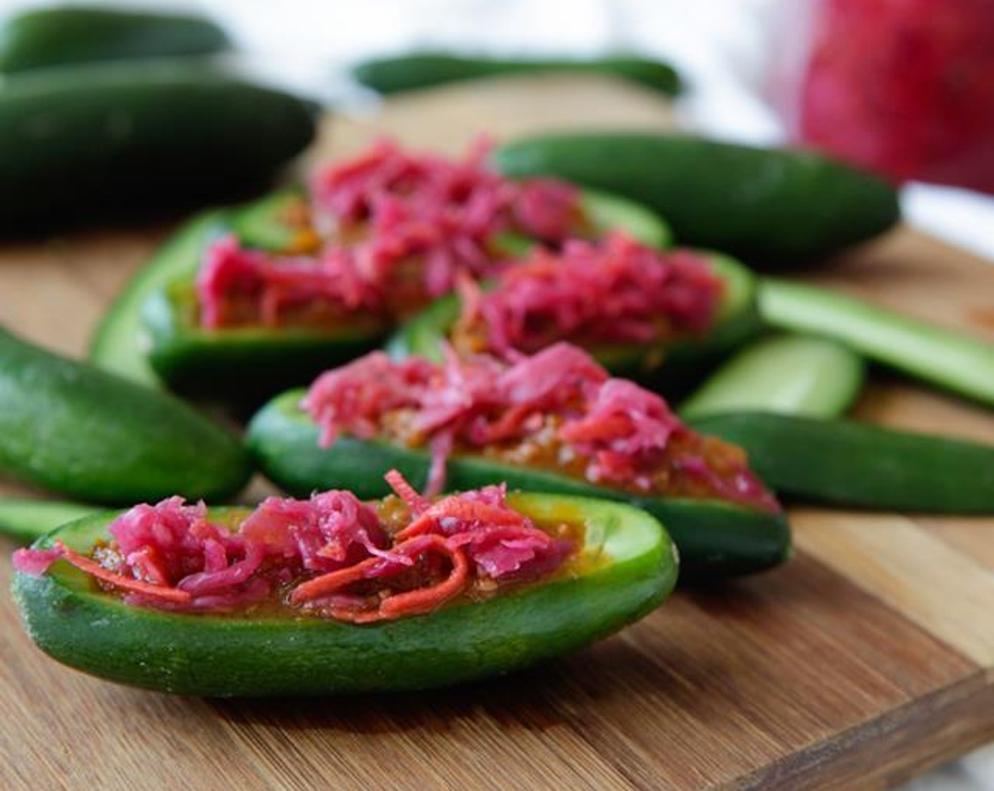 Bolognese Cucumber Boat