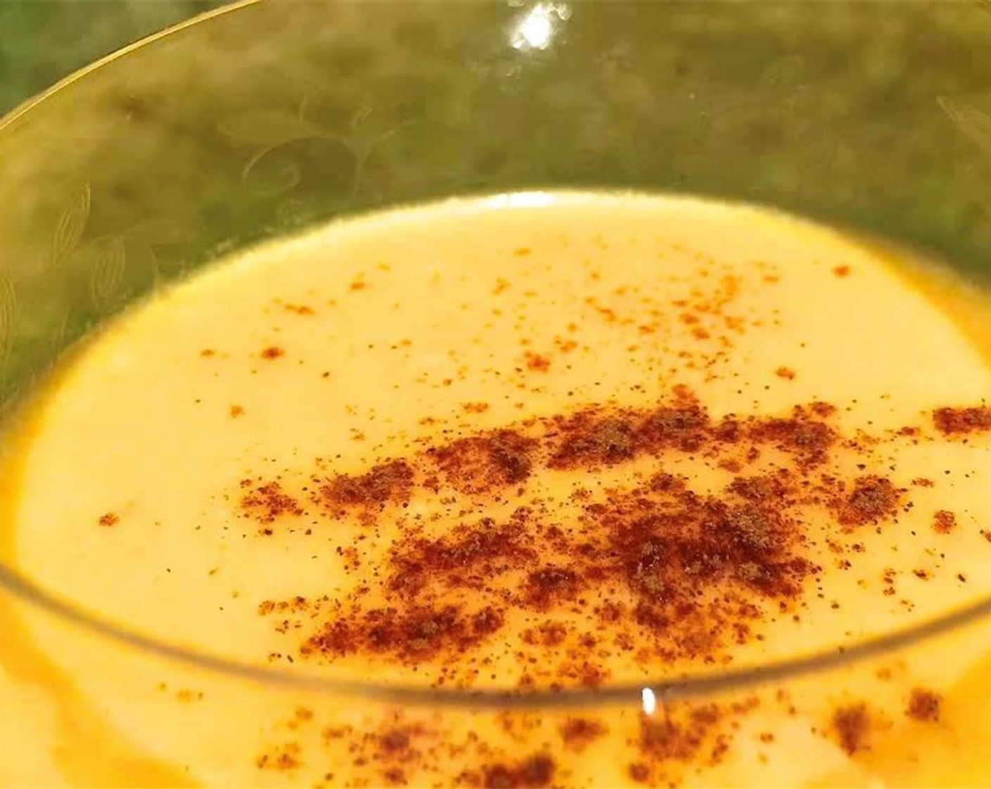 step 2 Pour into a glass, garnish with Simply Organic Cinnamon, Ground (to taste) and enjoy!