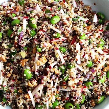 Quinoa with Walnuts, Radishes & Spring Onions Recipe | SideChef