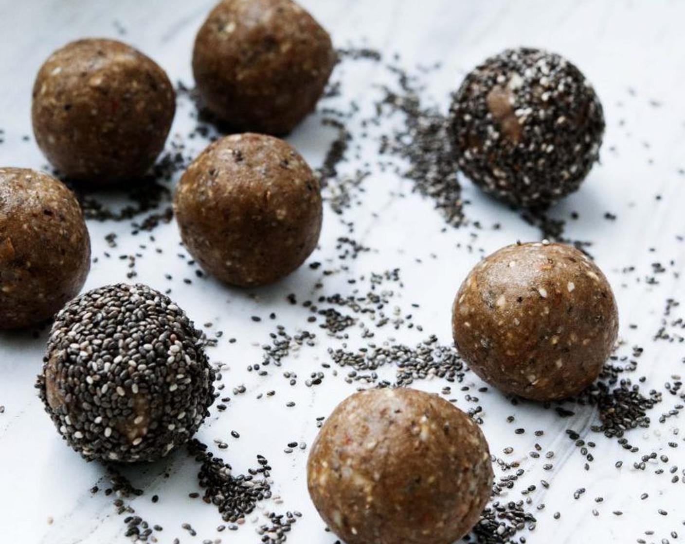 step 4 Roll the dough into balls. You can coat the balls into chia or hemp seeds if you fancy. Store into your fridge and pick one (or two) when needed!