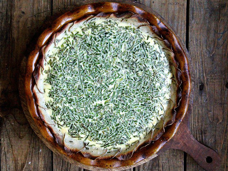 Quick Pesto Quiche