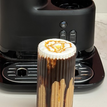 Chocolate Caramel Frappe with Cold Foam Recipe | SideChef