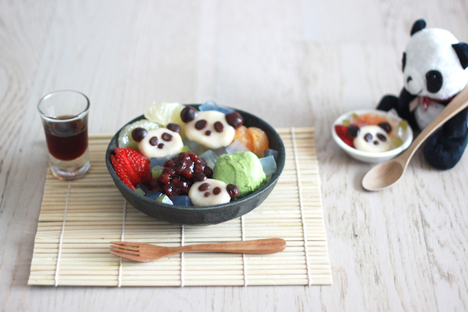 Panda Shiratama Anmitsu Recipe | SideChef