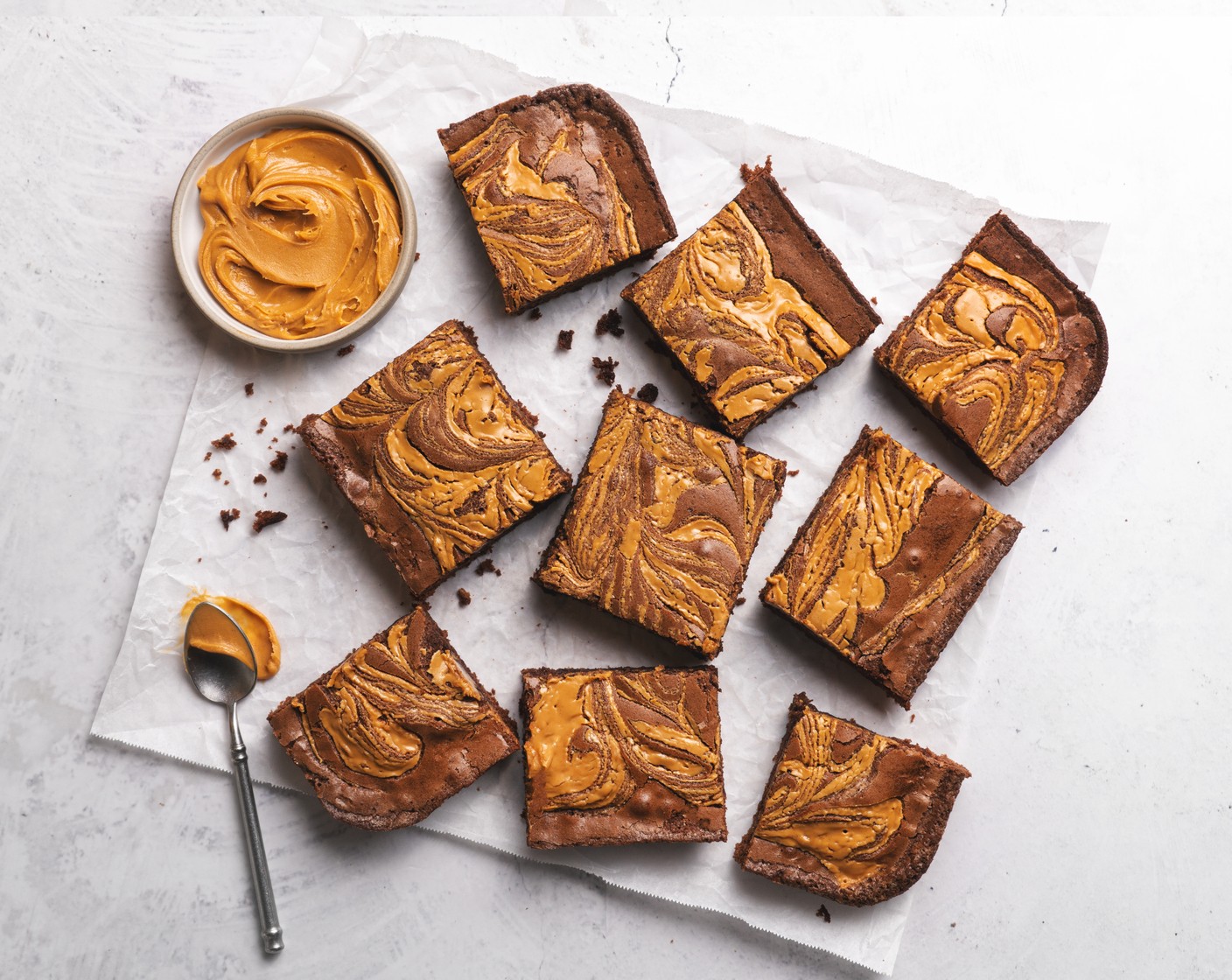 Peanut Butter Swirl Brownies