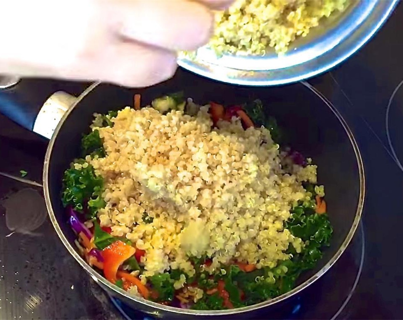 step 3 Add Quinoa (2 cups), Canned Chickpeas (1 cup), and Coconut Flakes (1/2 cup). Season with Mineral Salt (1/2 tsp) and Apple Cider Vinegar (to taste). Mix well to combine. Taste and adjust seasonings if needed.