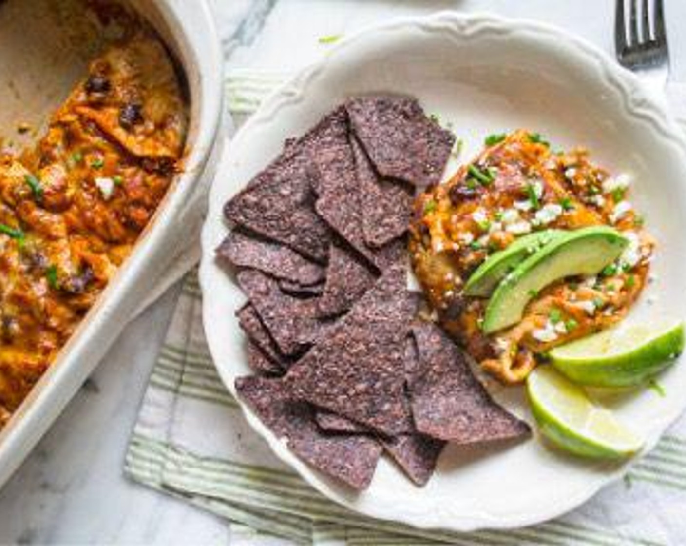 Healthy Pumpkin Black Bean Enchilada Casserole