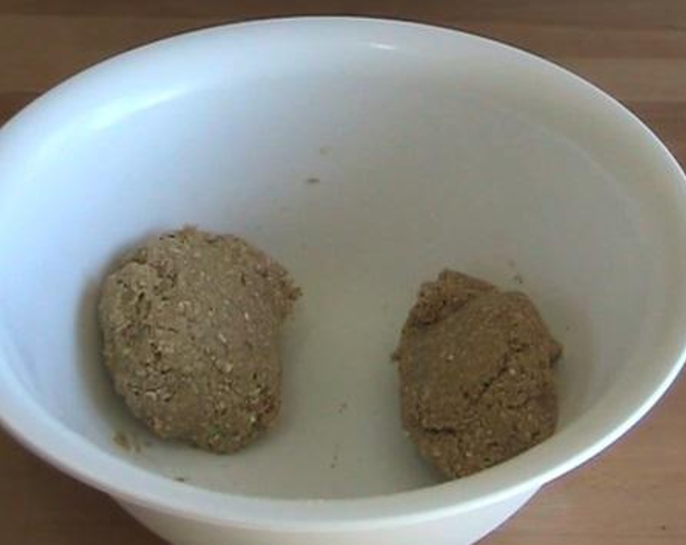 step 4 Divide the dough into two portions.