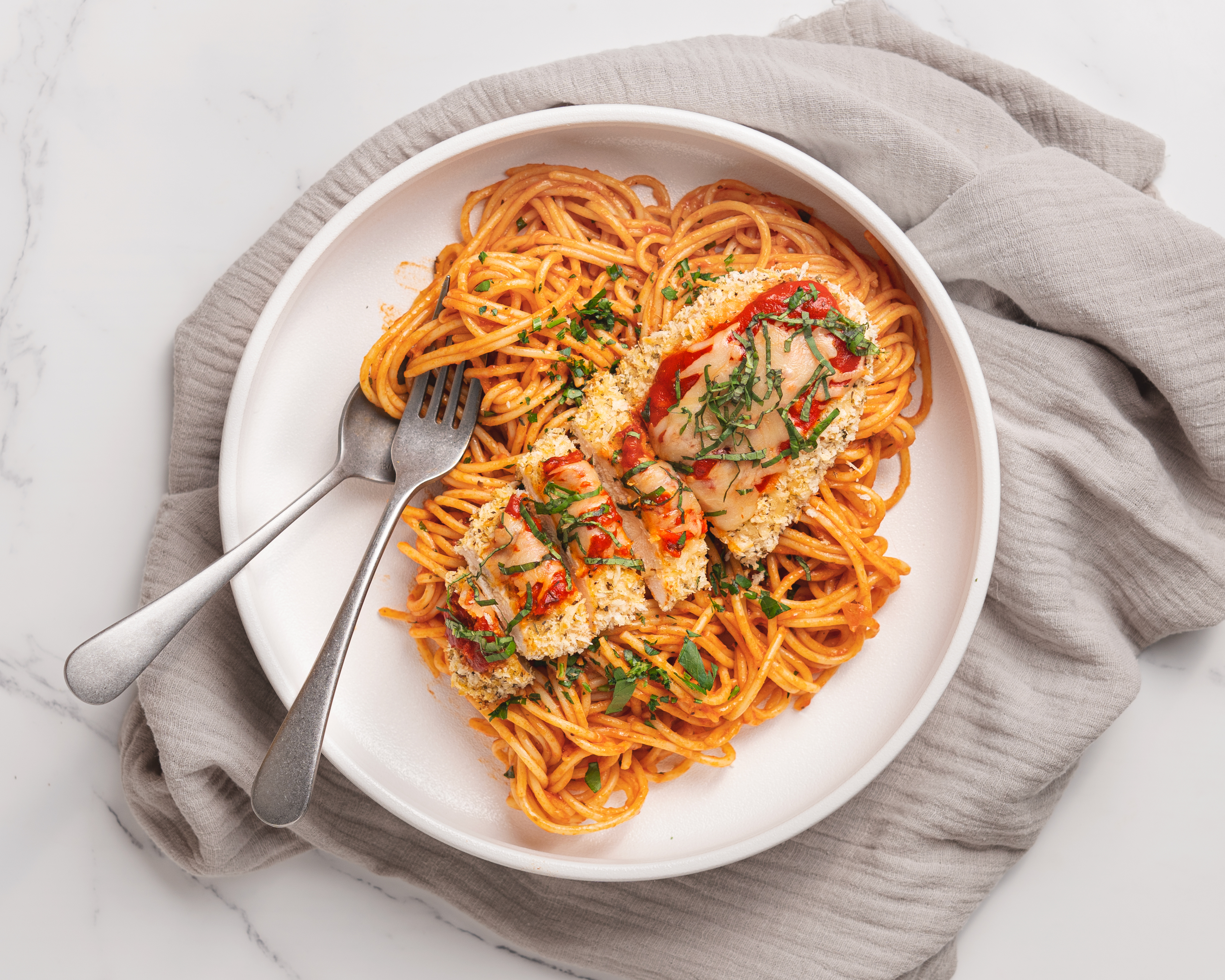 Baked Parmesan Crusted Chicken With Pasta Recipe SideChef D7ce89ca Cb21 4e68 9546 87715760e151