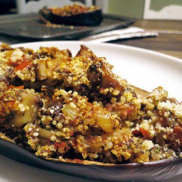 Quinoa and Veggie Stuffed Eggplant Recipe | SideChef