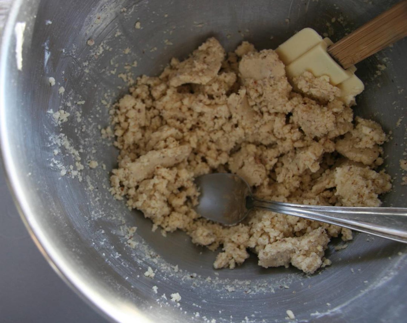 step 3 Stir in All-Purpose Flour (1 cup), Almonds (1/3 cup), and Salt (1 pinch).