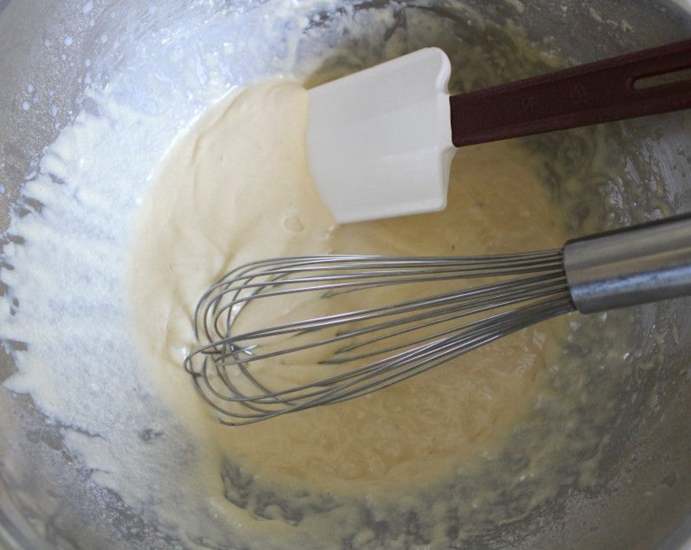 step 2 Stir into dry ingredients just until combined. Beat egg whites until stiff peaks form; fold into batter.