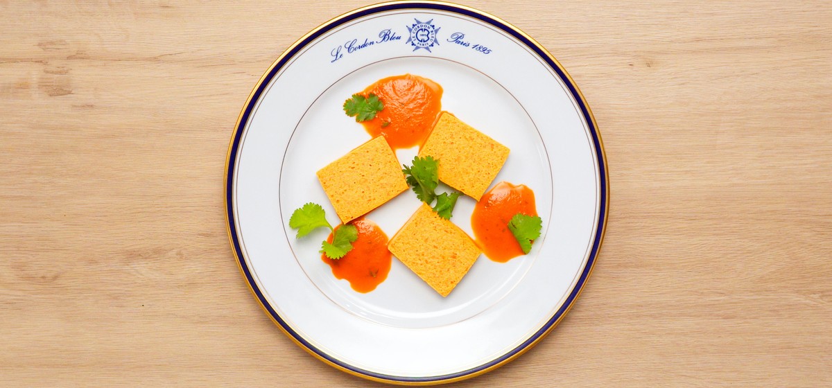 Carrot Flan with Red Pepper Coulis Recipe | SideChef