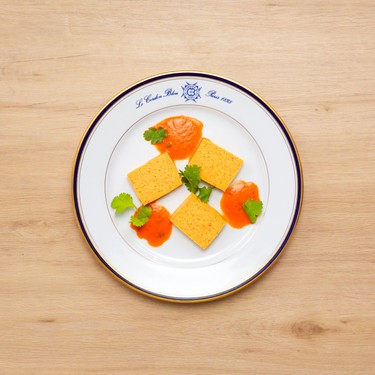 Carrot Flan with Red Pepper Coulis Recipe | SideChef