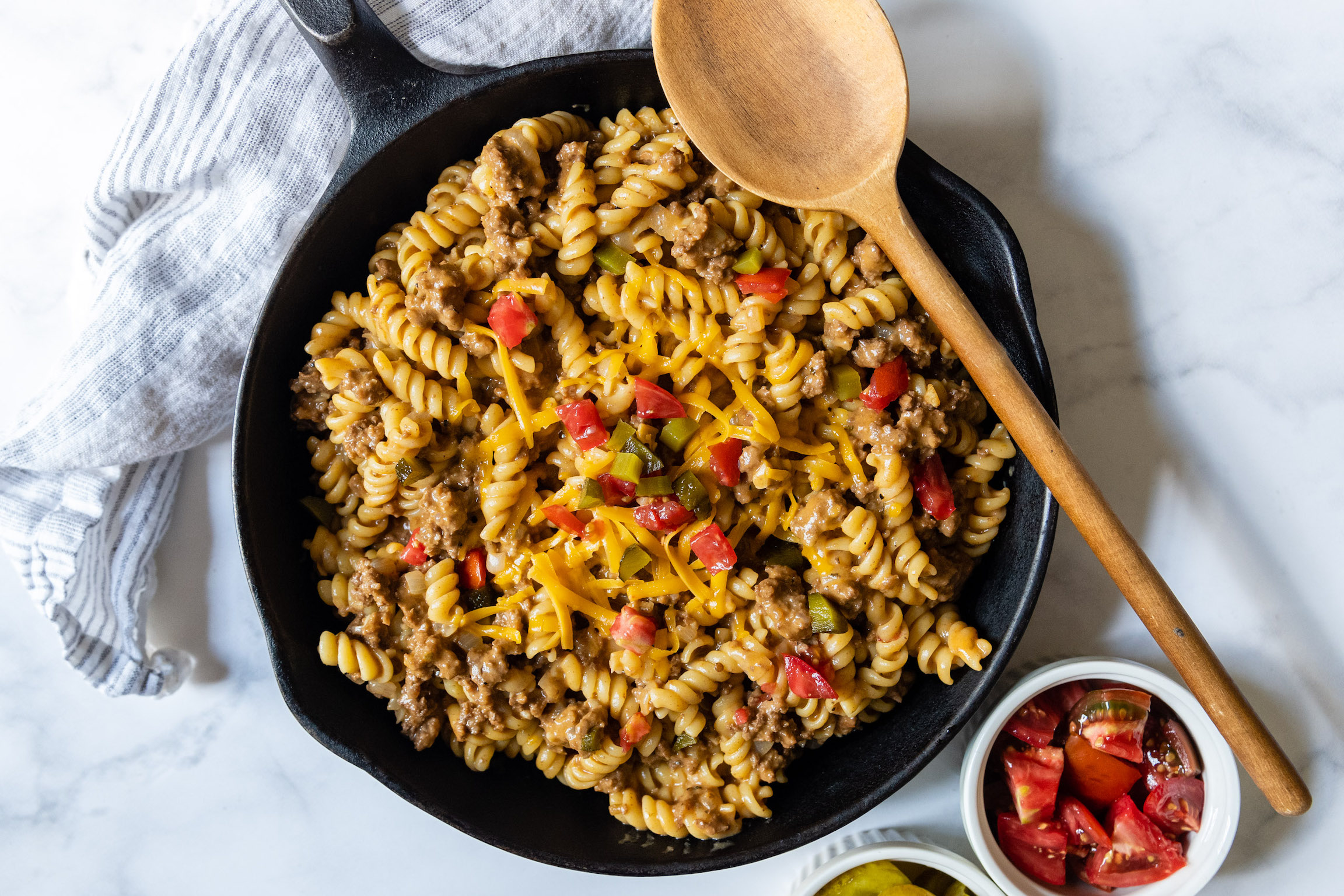 One Pot Cheeseburger Pasta Recipe SideChef