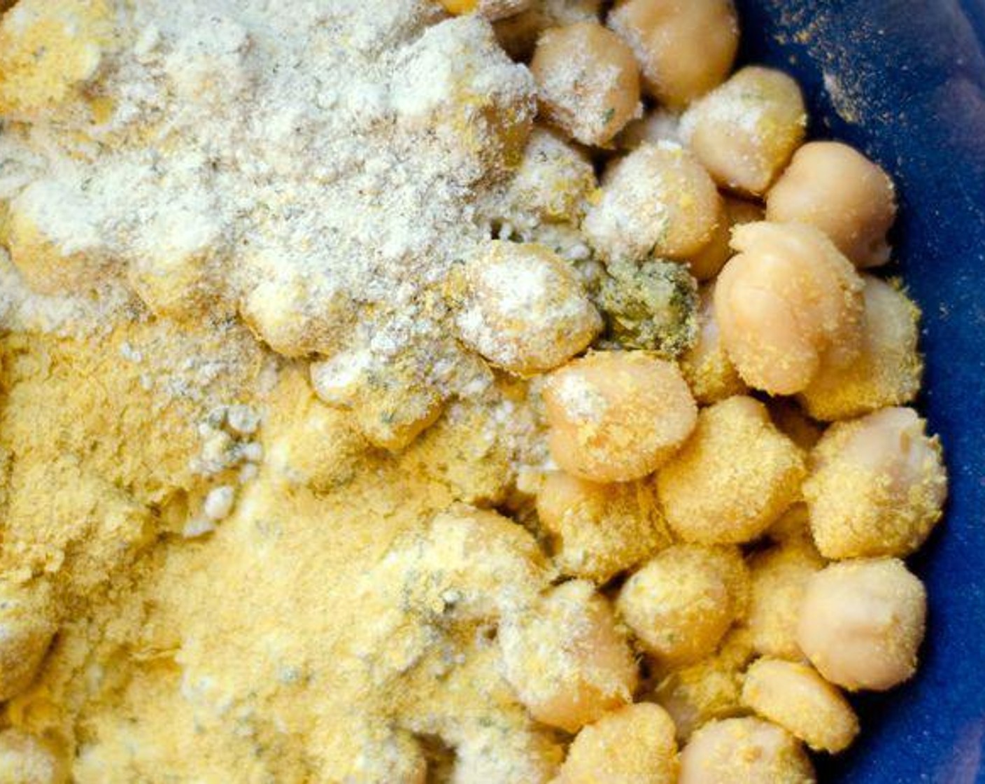 step 2 Gently toss chickpeas with Olive Oil (1 Tbsp), Ranch Seasoning Powder Mix (1 Tbsp), and Nutritional Yeast (1 tsp).