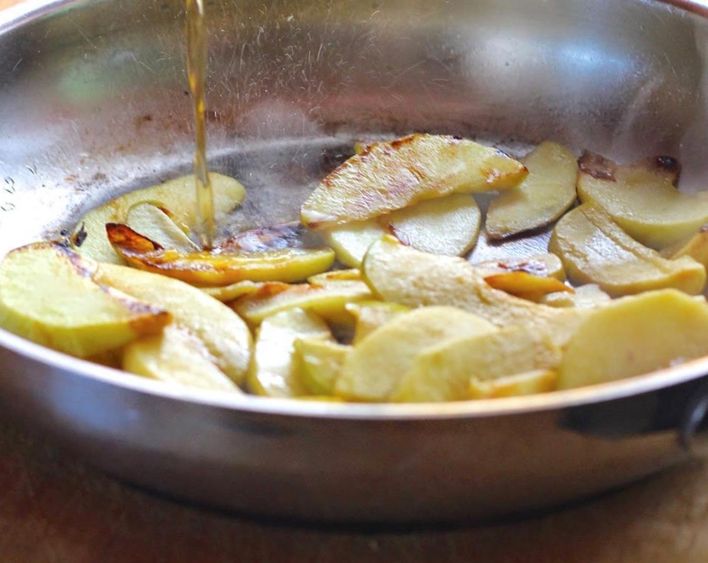 step 4 Add Calvados Apple Brandy (1 Tbsp) and juice from Lemon (1) and let rest for 15 minutes.