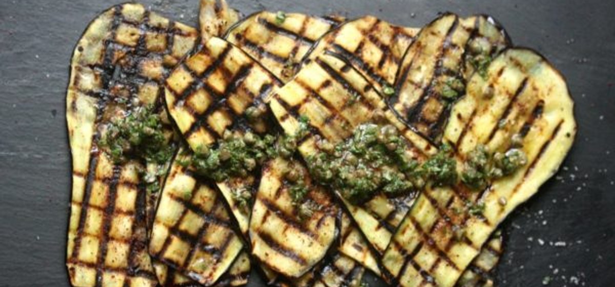 Grilled Eggplant with Sumac, Capers, and Mint Recipe SideChef