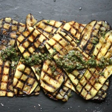 Grilled Eggplant with Sumac, Capers, and Mint Recipe | SideChef