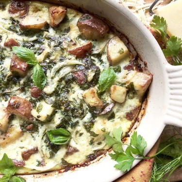 Fennel, Spinach & Gruyere Potato Bake Recipe | SideChef