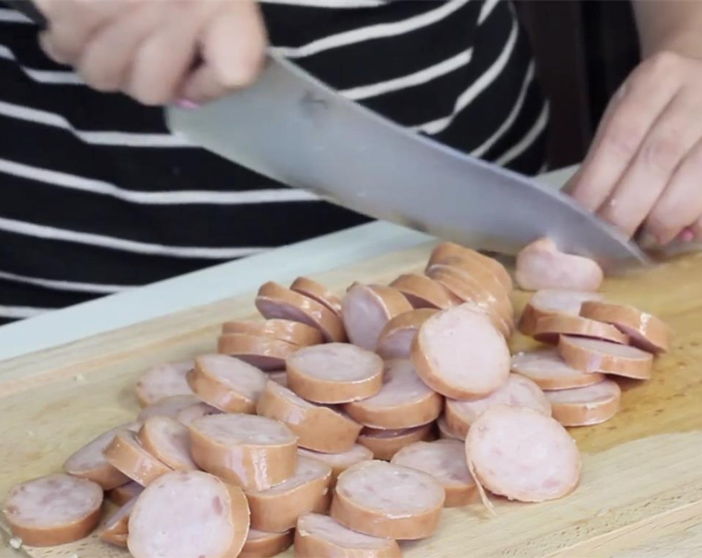 step 2 Slice your Kielbasa Sausages (12 oz).