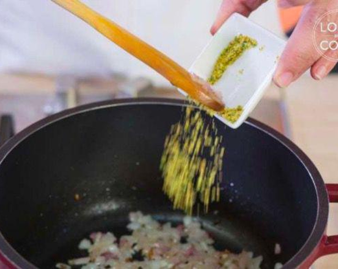 step 3 Add Almonds (1/2 Tbsp), Pistachios (1/2 tsp) and cook for half minute