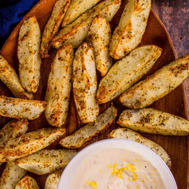 Crispy Potato Wedges with Lemon Aioli Recipe | SideChef