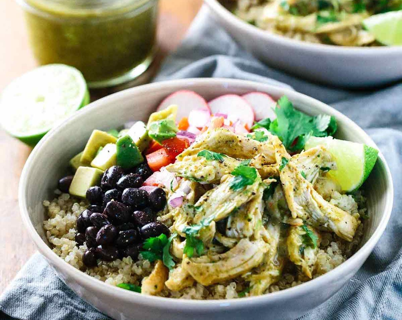 Chicken Tomatillo Quinoa Bowls