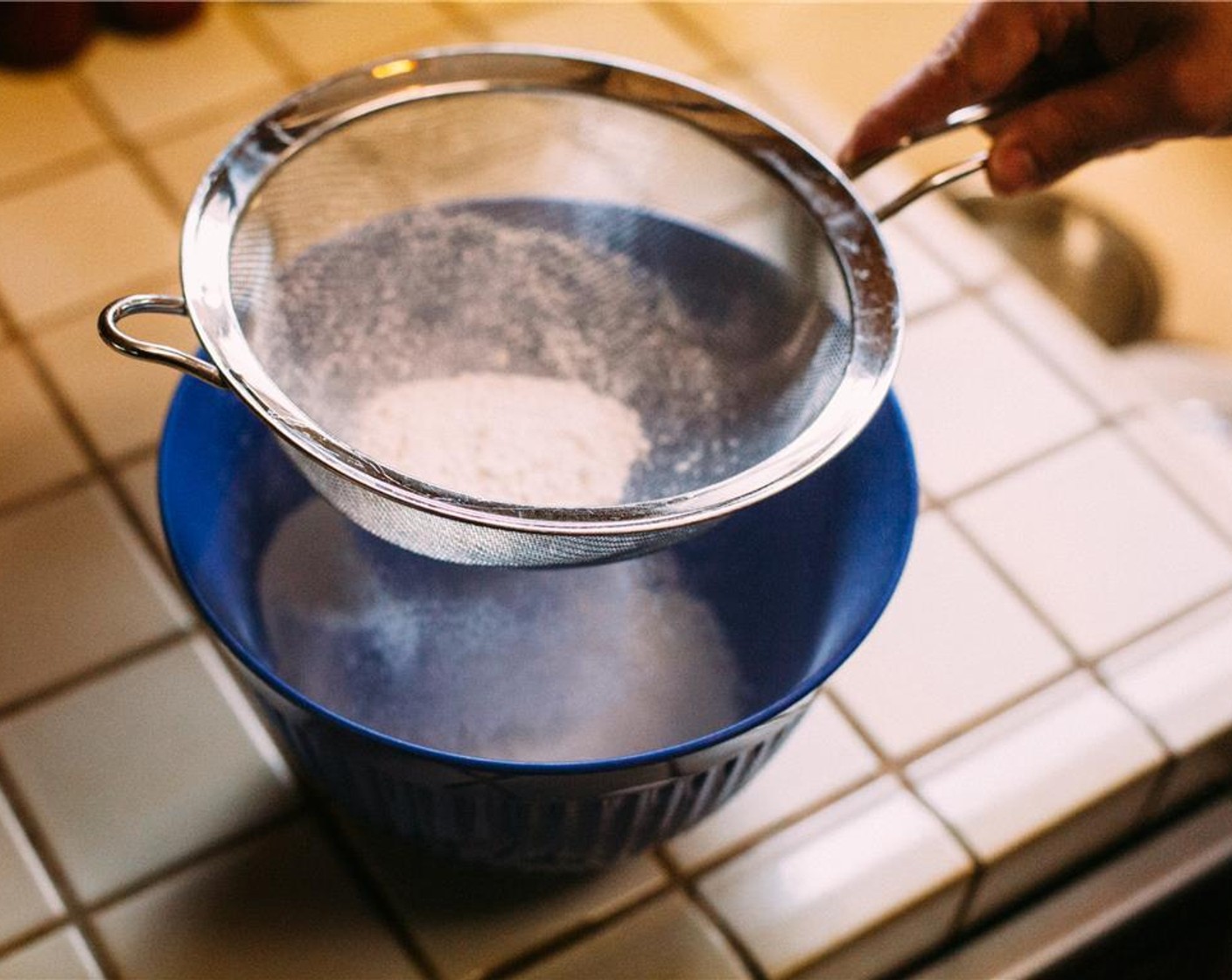 step 4 Sift together Bob's Red Mill® Super-Fine Unbleached Cake Flour (1 1/2 cups), Baking Powder (1/2 Tbsp), and Salt (1/4 tsp) and set aside.