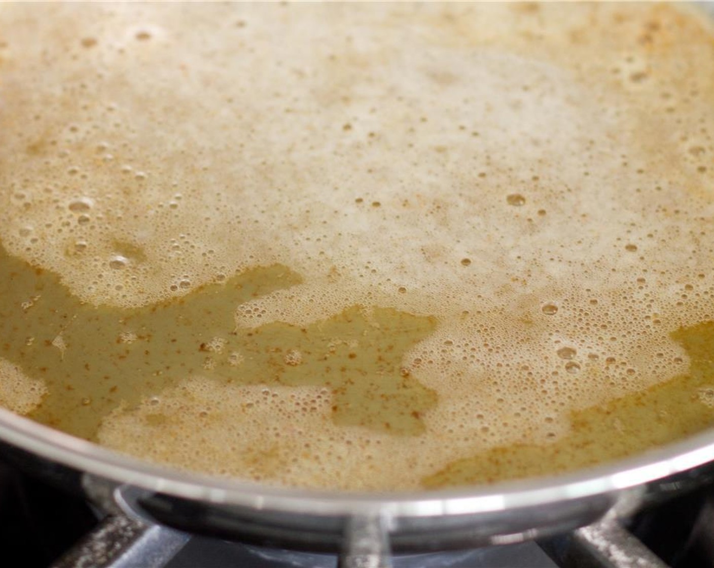 step 2 Heat Unsalted Butter (1/4 cup) over medium heat in a small saucepan, stirring occasionally, until little brown solids form in the bottom of the pan, about 3 minutes. Remove from heat and immediately transfer to a large bowl.