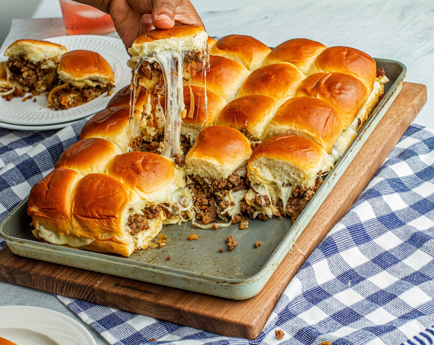 Cheesy French Onion Pull-Apart Sliders