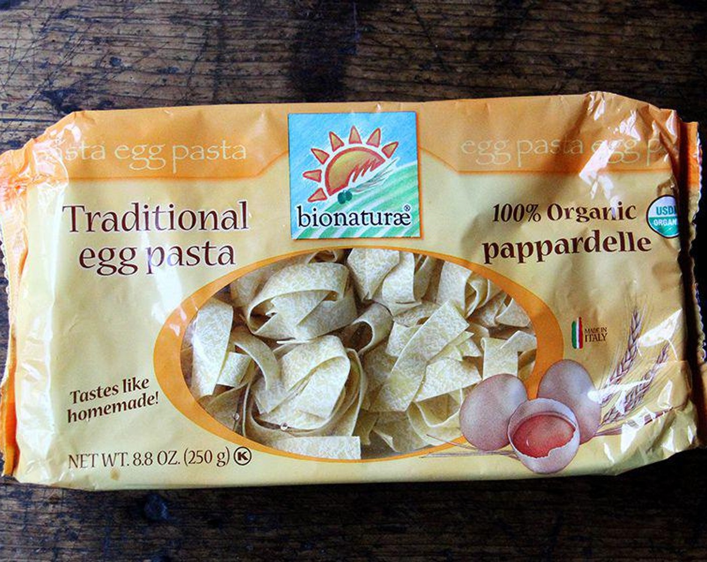 step 5 Add the Pappardelle Pasta (8 oz) to boiling water and cook according to package instructions. Reserve ½ cup (or more) of the pasta cooking liquid.