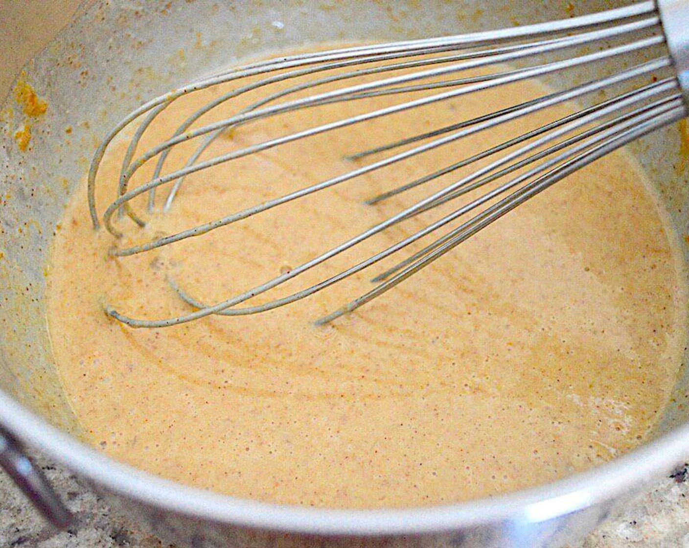 step 1 In a medium mixing bowl, whisk the Eggs (4), Heavy Cream (1/4 cup), Canned Pumpkin Purée (1/4 cup), Dark Brown Sugar (1/2 Tbsp), Pumpkin Pie Spice (1 tsp) and Salt (1 pinch) together until it is a thick, gorgeous batter.