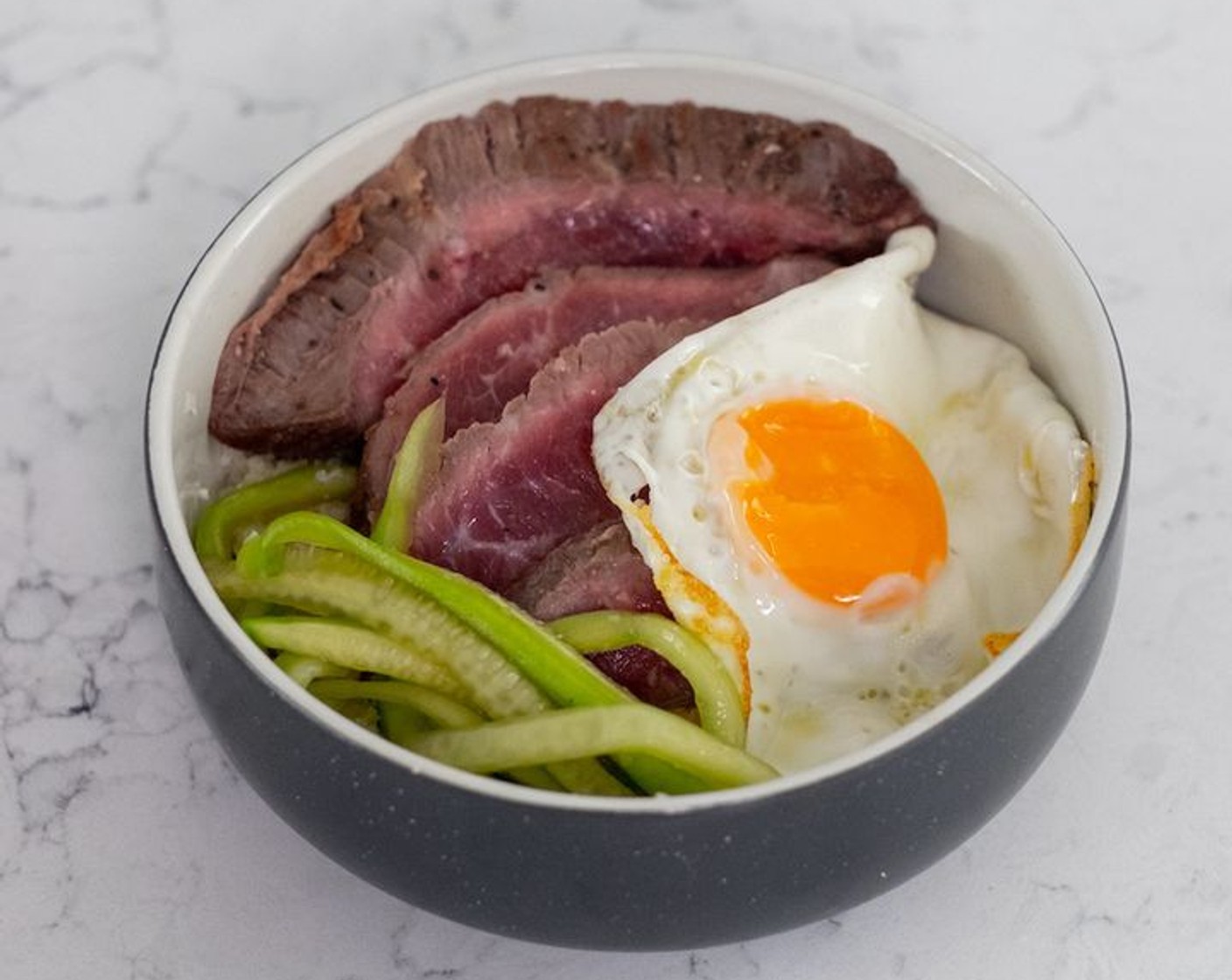 Steak and Egg Cauliflower Rice Bowls