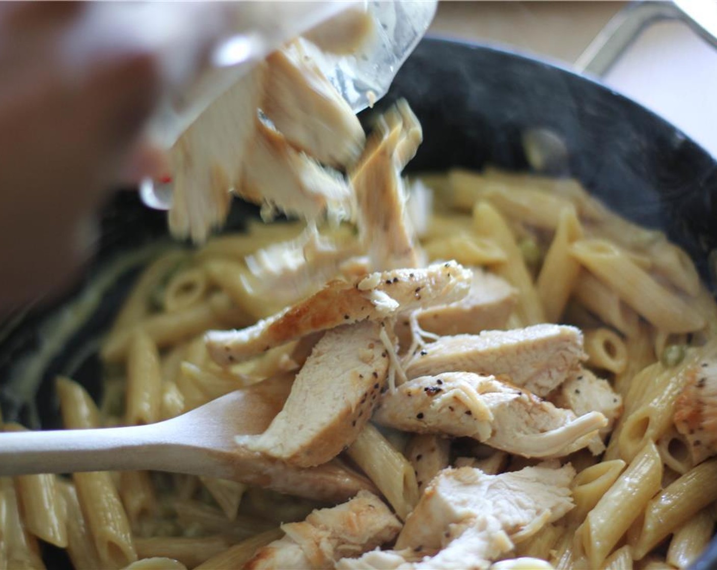 step 7 Remove from skillet and cut into thin strips and set aside.