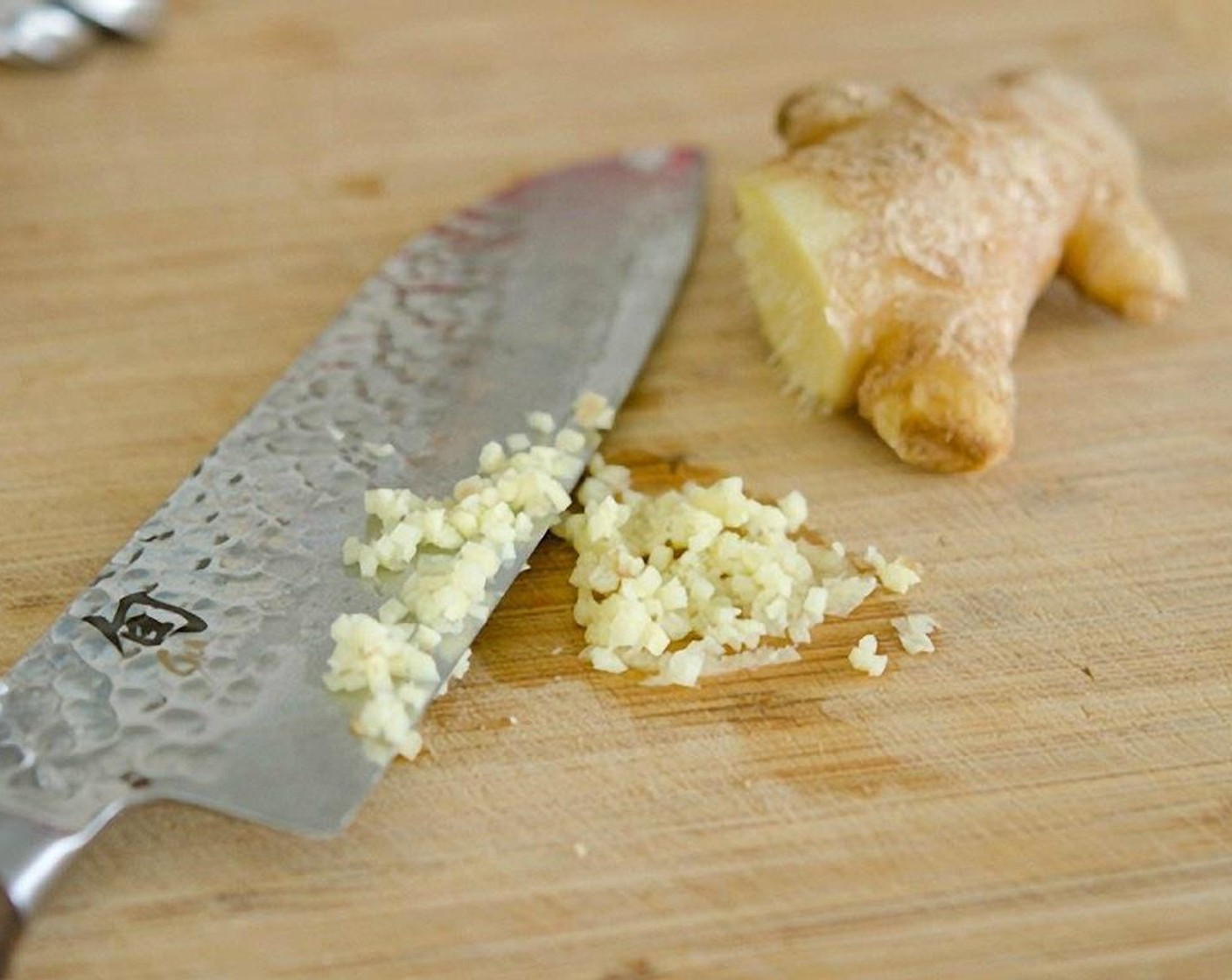 step 1 Finely mince the Fresh Ginger (1 tsp).