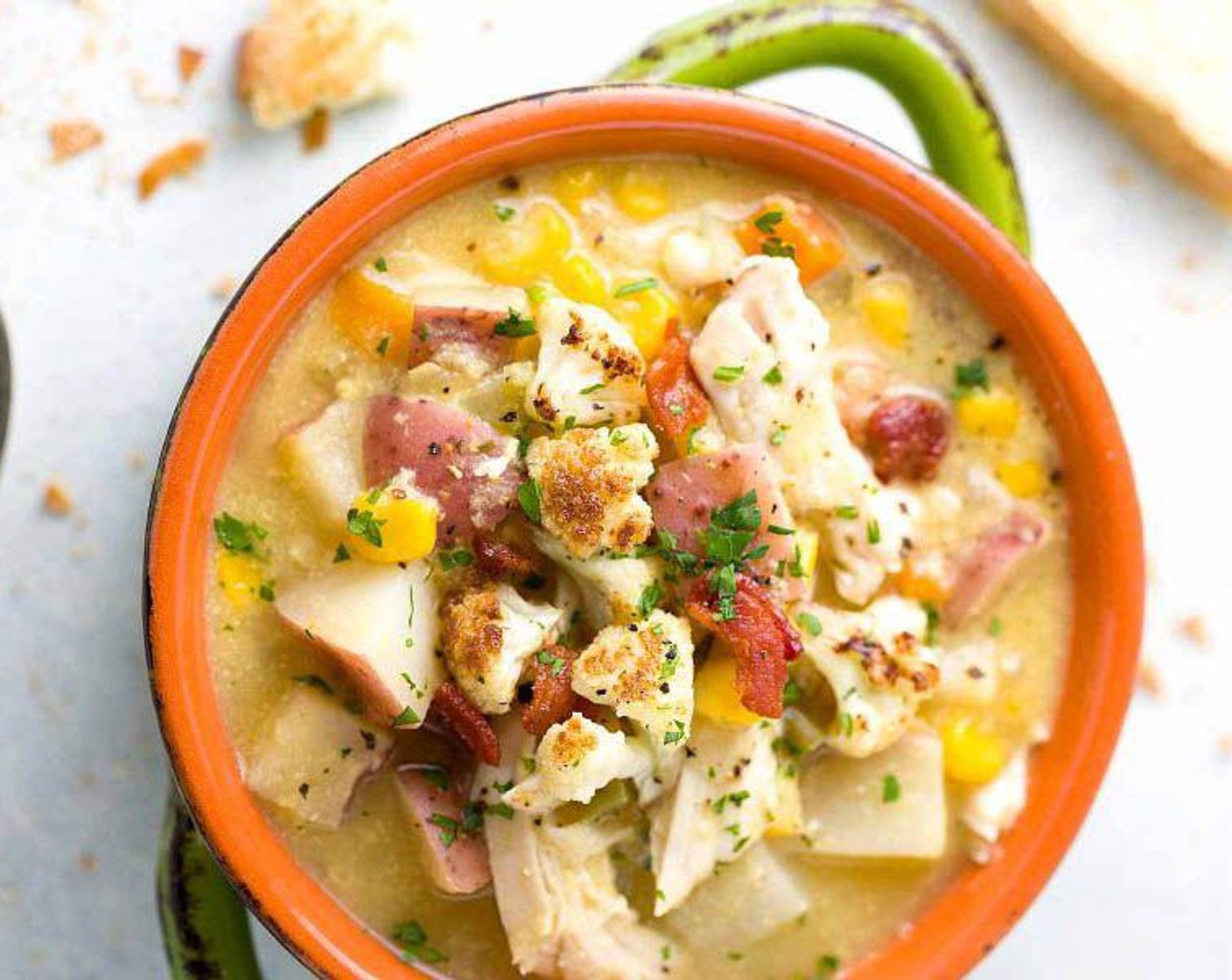 Slow Cooker Cauliflower Corn Chowder