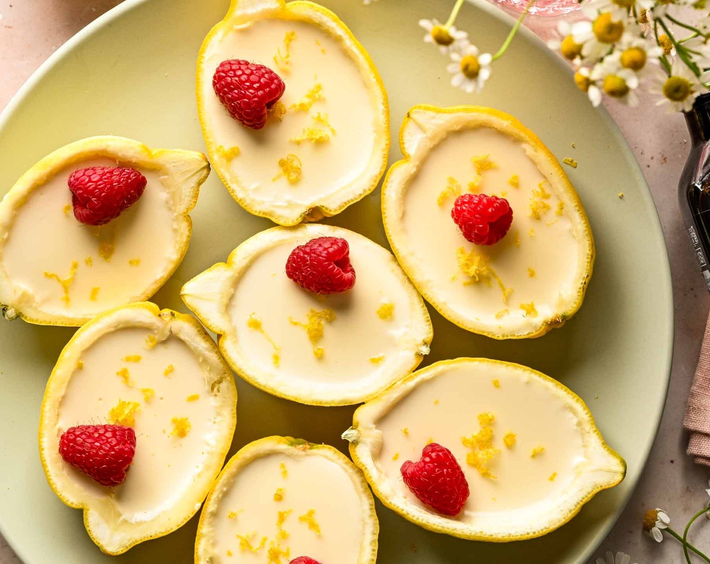 step 6 Refrigerate for at least 3 hours, until set, or up to overnight. Garnish with Fresh Raspberries (to taste) before serving.