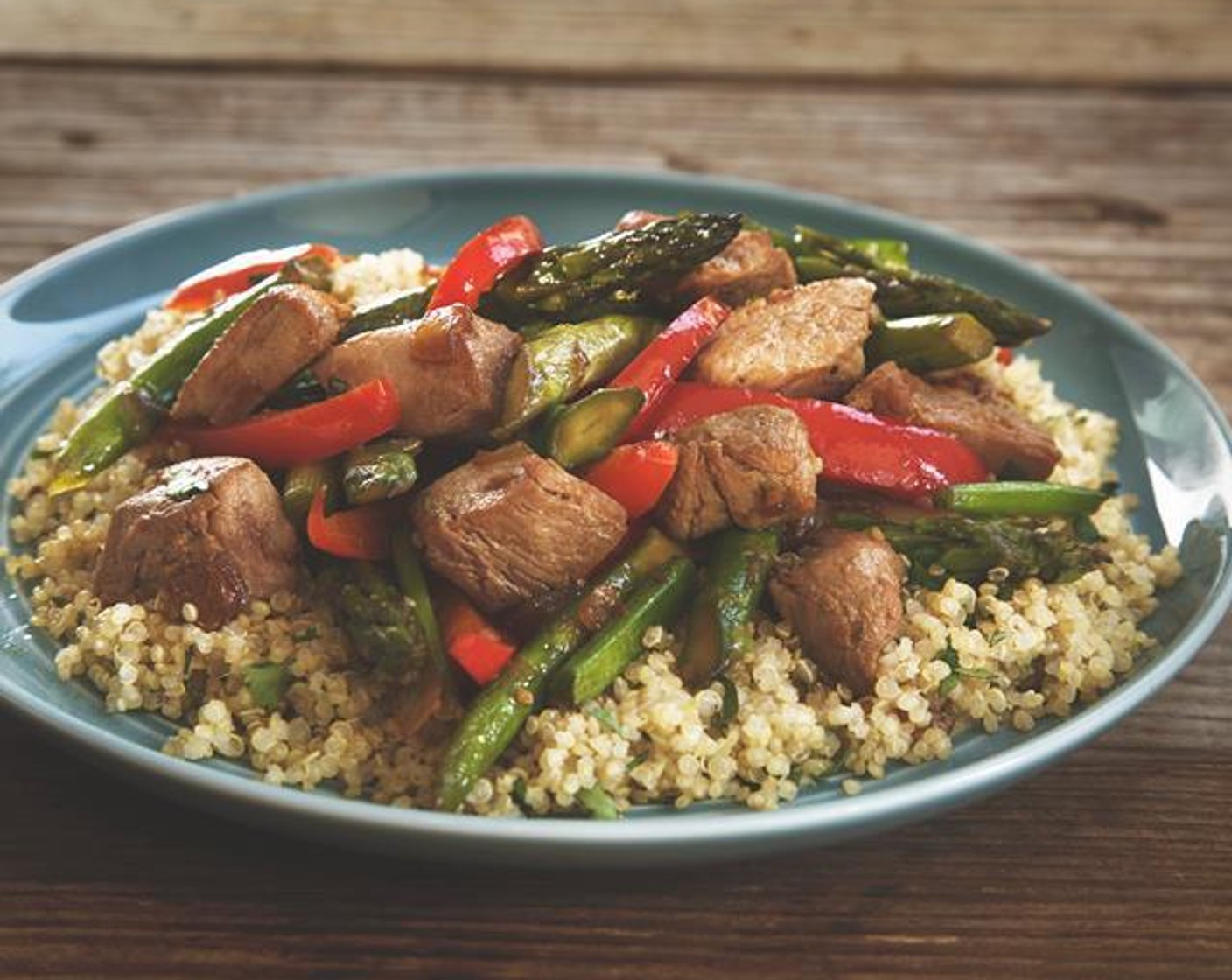 Asparagus, Red Pepper and Pork Stir Fry