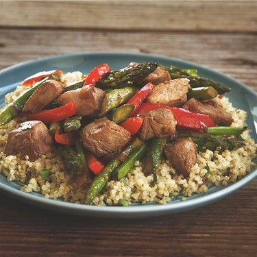 Asparagus, Red Pepper and Pork Stir Fry Recipe | SideChef