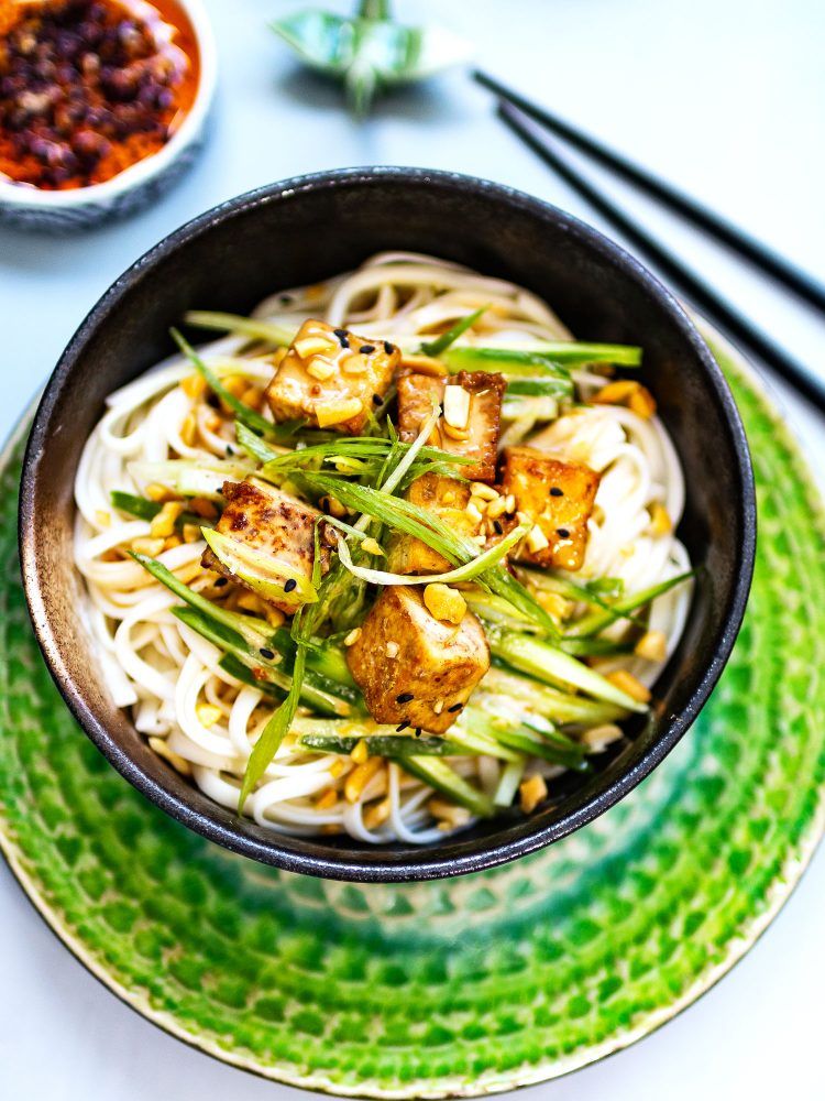 Cold Soba Noodles with Tofu and Sesame Sauce Recipe SideChef