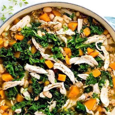 Butternut Squash Soup with Roasted Chicken Recipe | SideChef