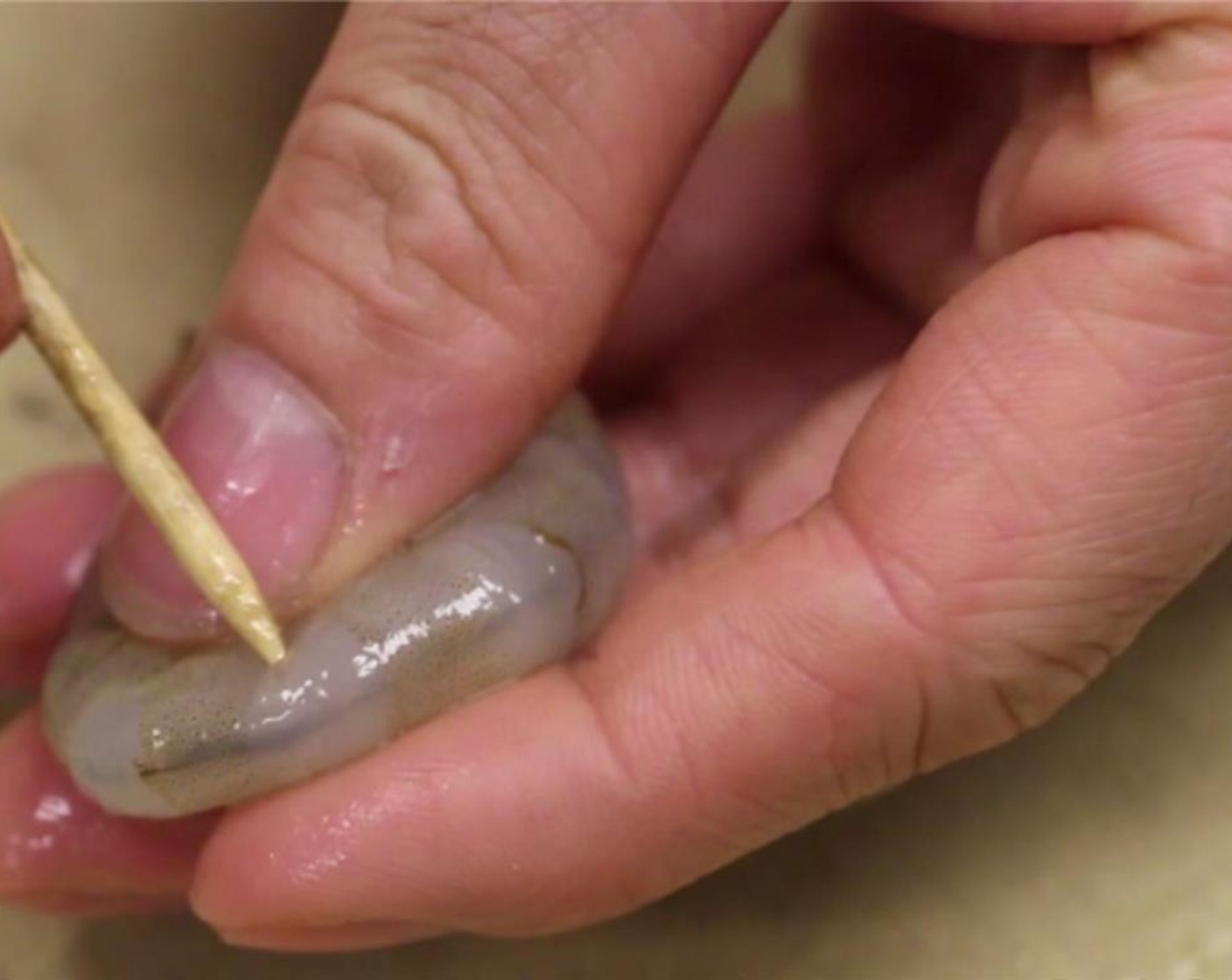 step 2 Devein the Shrimp (12 oz) with a toothpick.